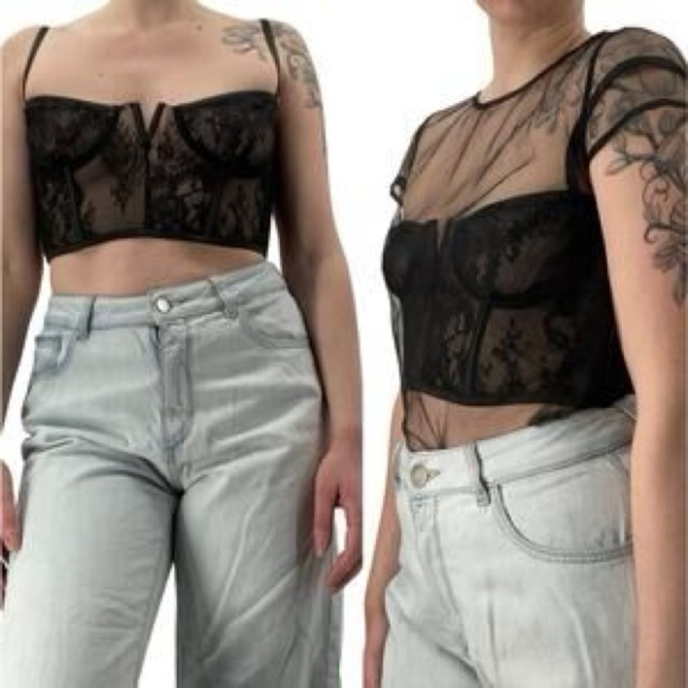 House of CB Kya lace satin bustier corset top - Picture 7 of 7